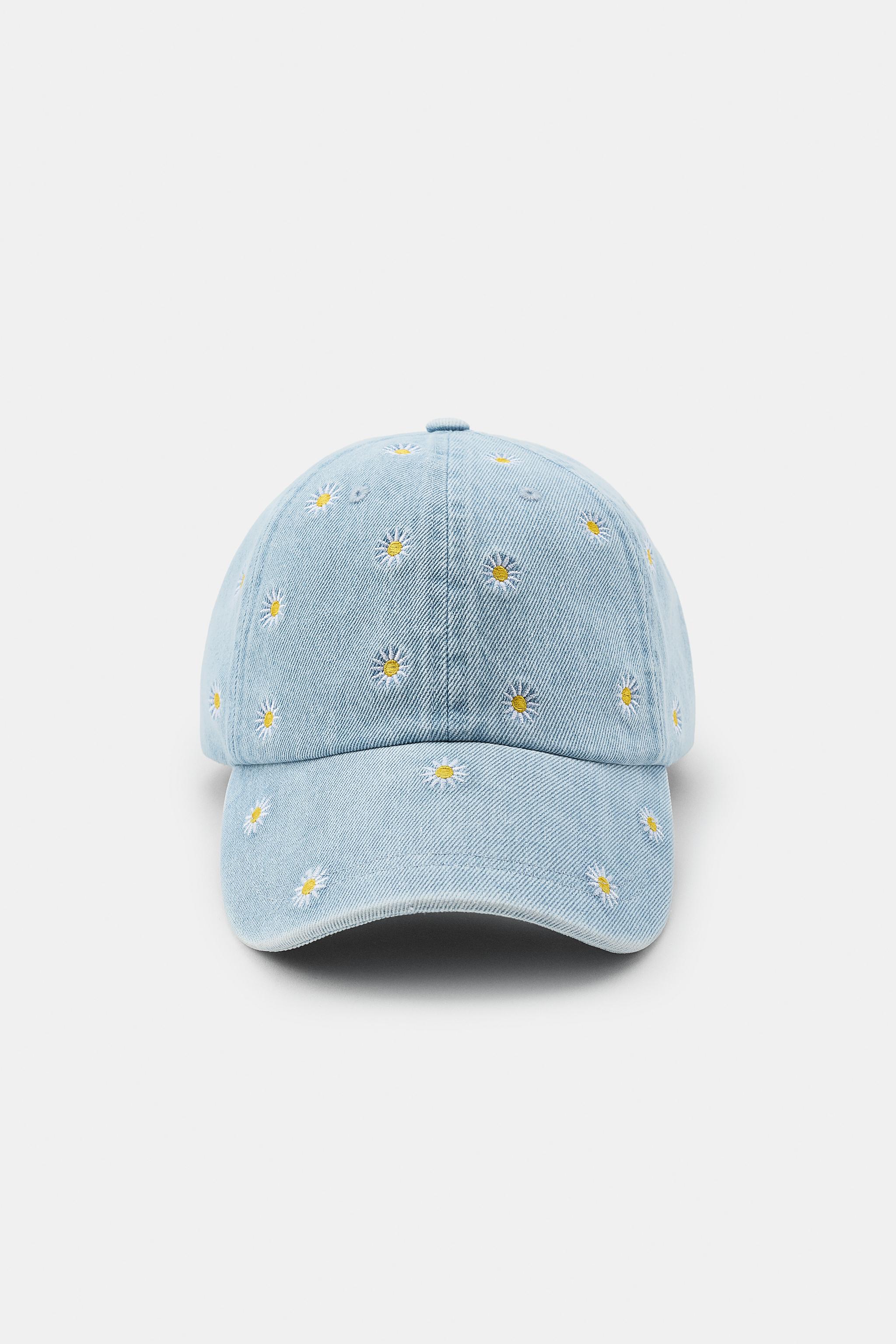 CASQUETTE EN DENIM BRODERIES MARGUERITES